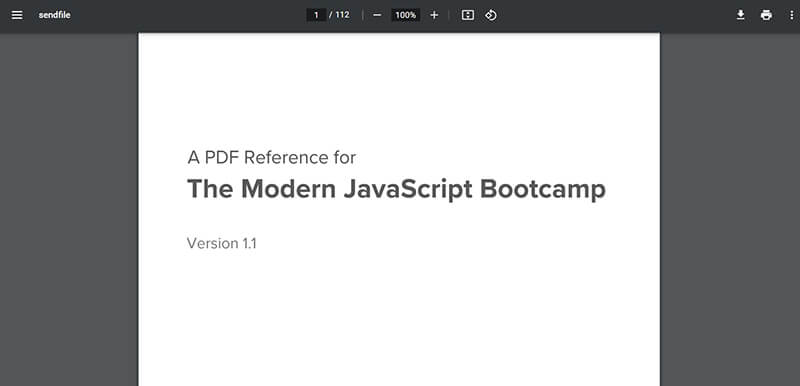 Display pdf files in the browser using Express in Node.js